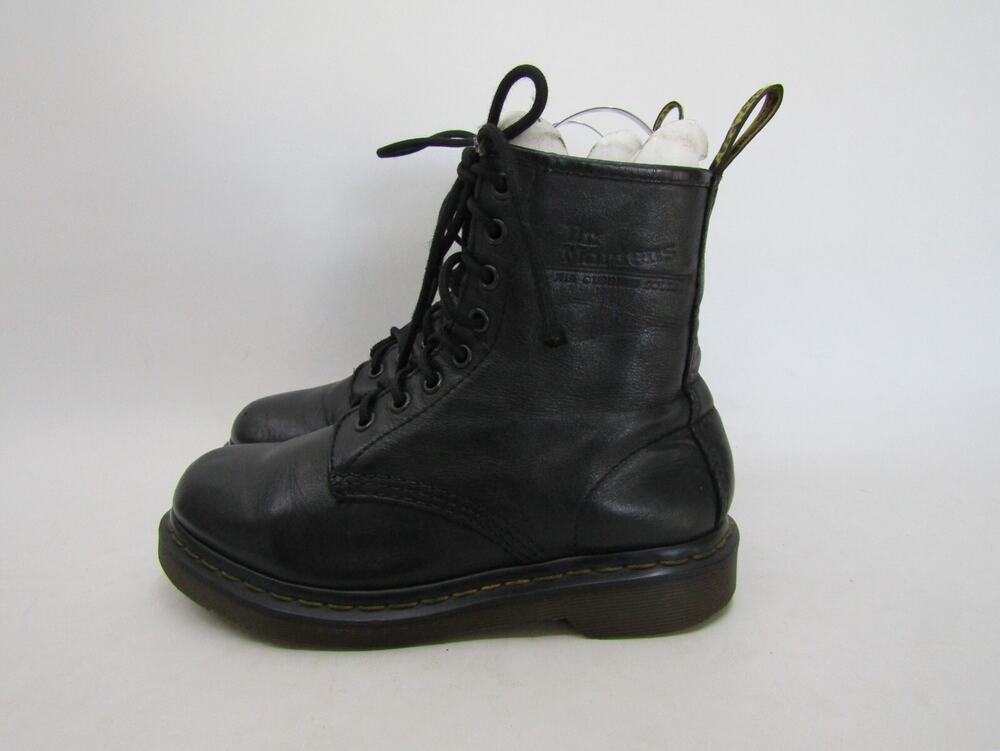 Dr. Martens Womens Size 6 Black Leather Laces 8 Eye Ankle Fashion Boots Bootie